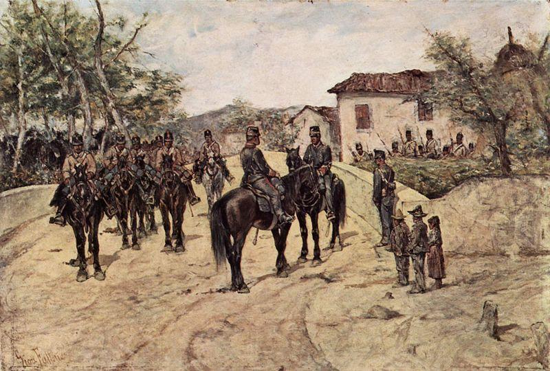 Giovanni Fattori Rast der Kavallerieeinheit Germany oil painting art